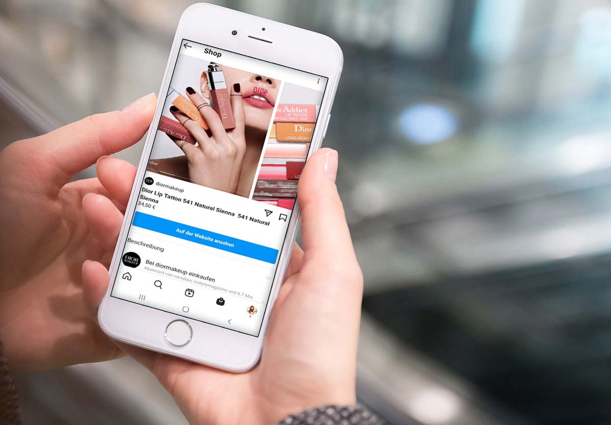 instagram-shopping-4-beispiel-dior-marke-make-up-beauty-verkauf-kanal-ecommerce-anleitung
